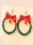 Boucles d'oreilles Femme Rétro Toutes Les Saisons Motif d'Étoile Métal Faire la navette Métal Noël Pendre