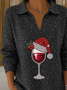 Pulls Décontracté Printemps / Automne Noël Imprimé Quotidien Coupe Régulière Manches Longues Régulier Régulier pour Femmes
