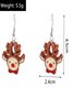 Boucles d'oreilles Femme Rétro Toutes Les Saisons Motif d'Étoile Métal Faire la navette Métal Noël Pendre