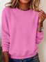 Sweat-shirts Décontracté Plain Printemps / Automne Quotidien Coupe Régulière Manches Longues Col Rond Trapèze Régulier pour Femmes