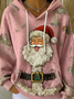 à Capuche Décontracté Printemps / Automne Père Noël Polyester Micro-élasticité Ample Régulier Trapèze Régulier pour Femmes