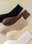 Chaussettes Femmes Simple Plain Toutes Les Saisons Coton Joint Fendu Absorber l'Humidité et Évacuer la Sueur Domestique Standard Régulier