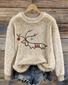 Sweat-shirts Décontracté Noël Printemps / Automne Coton Micro-élasticité Quotidien Coupe Régulière Manches Longues Trapèze pour Femmes