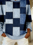 à Capuche Femmes Décontracté Printemps / Automne Abstrait Plaid Imprimé Micro-élasticité Manches Longues Régulier Droit Régulier