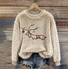 Sweat-shirts Décontracté Noël Printemps / Automne Coton Micro-élasticité Quotidien Coupe Régulière Manches Longues Trapèze pour Femmes