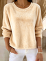 Sweat-shirts Décontracté Plain Printemps / Automne Micro-élasticité Quotidien Col Rond Régulier Trapèze Régulier pour Femmes