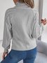 Pulls Femmes Décontracté Plain Printemps / Automne Quotidien Manches Longues Régulier Trapèze Régulier Élasticité moyenne