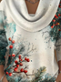 Pulls Femmes Décontracté Hiver Noël Polyester Poids lourd Vacances Noël Manches Longues Élasticité moyenne