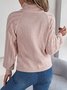 Pulls Femmes Décontracté Plain Printemps / Automne Quotidien Manches Longues Régulier Trapèze Régulier Élasticité moyenne