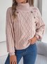 Pulls Femmes Décontracté Plain Printemps / Automne Quotidien Manches Longues Régulier Trapèze Régulier Élasticité moyenne