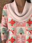 Pulls Femmes Simple Hiver Noël Polyester Vacances Noël Manches Longues Droit Élasticité moyenne