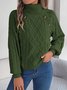 Pulls Femmes Décontracté Plain Printemps / Automne Quotidien Manches Longues Régulier Trapèze Régulier Élasticité moyenne