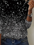 T-shirts Décontracté Abstrait Printemps / Automne Imprimé Micro-élasticité Ample Jersey Droit Régulier pour Femmes