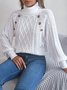 Pulls Femmes Décontracté Plain Printemps / Automne Quotidien Manches Longues Régulier Trapèze Régulier Élasticité moyenne