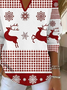 Pulls Femmes Décontracté Printemps / Automne Noël Polyester Imprimé Micro-élasticité Quotidien Col Châle Droit
