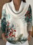 Pulls Femmes Décontracté Hiver Noël Polyester Poids lourd Vacances Noël Manches Longues Élasticité moyenne