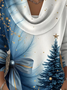 Pulls Femmes Décontracté Hiver Noël Polyester Poids lourd Vacances Noël Manches Longues Élasticité moyenne
