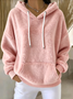 à Capuche Décontracté Plain Printemps / Automne Sweat-shirt à Capuche Quotidien Coupe Régulière Flanelle Régulier Régulier pour Femmes