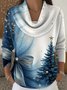 Pulls Femmes Décontracté Hiver Noël Polyester Poids lourd Vacances Noël Manches Longues Élasticité moyenne