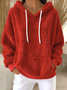 à Capuche Décontracté Plain Printemps / Automne Sweat-shirt à Capuche Quotidien Coupe Régulière Flanelle Régulier Régulier pour Femmes
