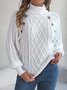 Pulls Femmes Décontracté Plain Printemps / Automne Quotidien Manches Longues Régulier Trapèze Régulier Élasticité moyenne