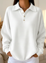 T-shirts Femmes Décontracté Plain Printemps / Automne Coton Quotidien Coupe Régulière Manches Longues Col Châle Régulier