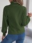 Pulls Femmes Décontracté Plain Printemps / Automne Quotidien Manches Longues Régulier Trapèze Régulier Élasticité moyenne