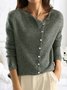 Pulls Simple Plain Printemps / Automne Polyester Micro-élasticité Quotidien Ample Manches Longues Régulier pour Femmes