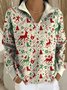 Pulls Femmes Décontracté Printemps / Automne Noël Polyester Aucune élasticité Vacances Ample Régulier Régulier