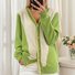 Cardigans Femmes Décontracté Bloc de Couleur Printemps / Automne Coton Col V Quotidien Coupe Régulière Manches Longues Élasticité moyenne