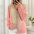 Cardigans Femmes Décontracté Bloc de Couleur Printemps / Automne Coton Col V Quotidien Coupe Régulière Manches Longues Élasticité moyenne