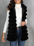 Sans Manches Épaissi Plain Gilet pour Femmes