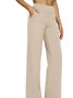 Pantalons Simple Plain Printemps / Automne Polyester Quotidien Ample Pantalon droit Long Droit pour Femmes