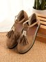 Femmes Or Boucle Frange Mary Jane Chaussure