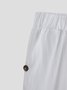 Pantalons Toutes Les Saisons en Lin Floral Motif Quotidien Taille Moyenne Standard Ample Régulier T.-N.-L. pour Femmes
