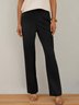 Mode Pantalons Femmes Décontracté Plain Toutes Les Saisons Zip Faire la navette Pantalon droit Long Droit T.-N.-L.