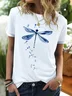 T-shirt Femme Décontracté Imprimé Toutes Saisons Coton Quotidien Manches Courtes Fit Ras du Cou Régulier