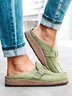 Sandales Décontractées Confortables en Cuir à Enfiler pour Femmes