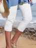 Pantalons De Yoga Femmes Plain Toutes Les Saisons Décontracté Quotidien Jersey Corsaire Droit Régulier T.-N.-L.