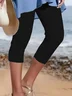 Pantalons De Yoga Femmes Plain Toutes Les Saisons Décontracté Quotidien Jersey Corsaire Droit Régulier T.-N.-L.