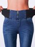 Jeans Femmes Décontracté Plain Automne Quotidien Standard Toile de Jean Legging Droit Régulier Taille