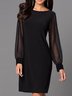 Robes Plain Automne Fête Naturel Ample Liste préférée Jupe H-ligne Régulier pour Femmes
