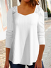 T-Chemise Femmes Plain Hiver Fête Brillant Naturel Micro-Élasticité Ample Jersey Liste préférée