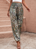 Pantalons Décontracté Ethnique Toutes Les Saisons Polyester Naturel Micro-élasticité Ample Long Régulier pour Femmes