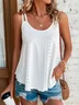 Camisole Femmes Décontracté Plain Été Jacquard Naturel Dentelle Sans Manches Régulier T.-N.-L.