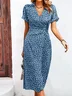 Robes Décontracté Floral Été Polyester Naturel Micro-élasticité Vacances Meilleure vente Ligne X pour Femmes