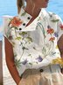 Chemises Femmes Décontracté Floral Été Polyester Naturel Aucune élasticité Vacances Mancheron Régulier