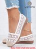 Profond bouche Unique Chaussures Plain Toutes Les Saisons Vacances Vacances Bout Fermé Tissu de Dentelle Espadrilles à Enfiler pour Femmes