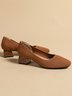 Chaussures à Tige Basse Femmes Décontracté Plain Toutes Les Saisons Talon de Bloc Bout Fermé Tulle Tissu de Maille à Enfiler Chaussures à Tige Basse