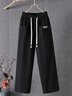 Pantalons Décontracté Plain Printemps / Automne Quotidien Ample Taille Moyenne Standard Long Régulier pour Femmes